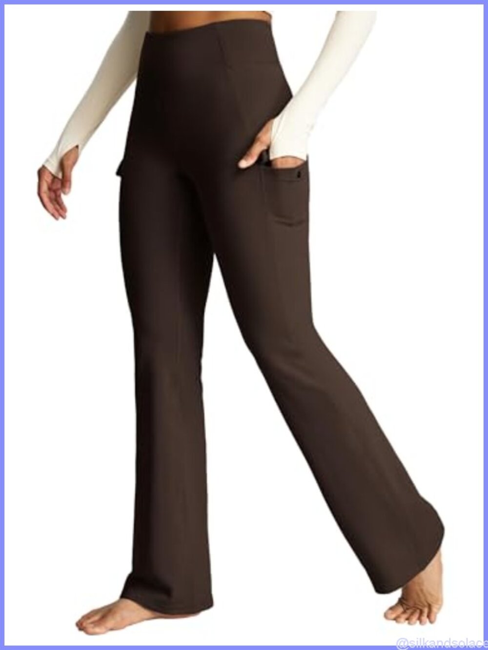 Women Fleece Lined Cargo Hiking Pants Waterproof Thermal Wide Leg Sweatpants